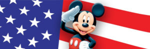 Mickey Salutes The American Flag