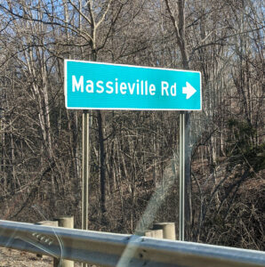 Massieville Road Sign